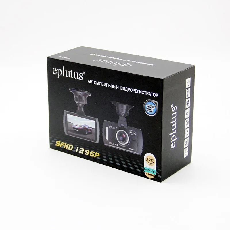 Автомобильный видеорегистратор Eplutus DVR 933 с 3“ дисплеем и углом обзора 170