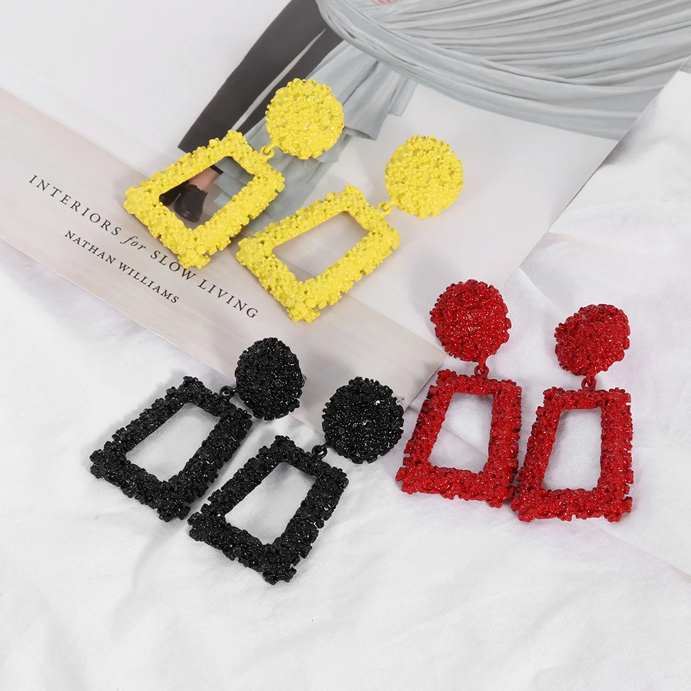 Женские серьги подвески в готическом стиле 1 пара массивные геометрические