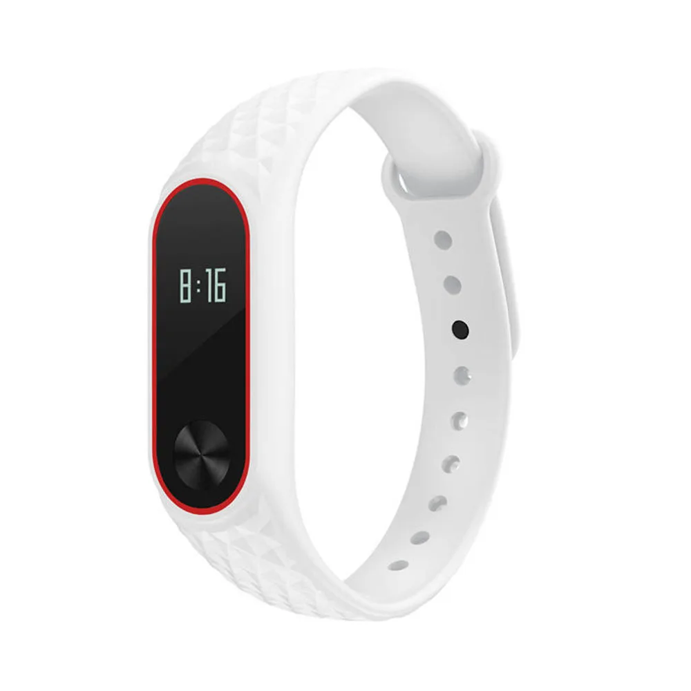 Ремешок резиновый для Xiaomi Mi Band 2 спортивный силиконовый регулируемый браслет