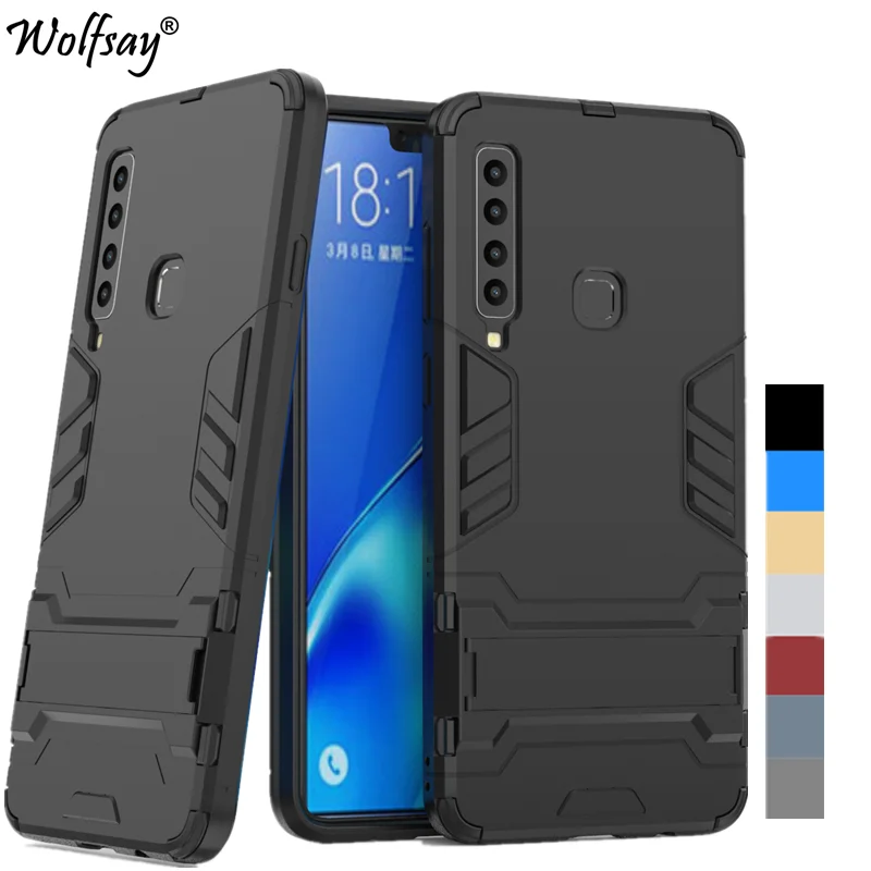 

For Samsung Galaxy A9 2018 Case TPU+PC Holder Casing Shockproof Robot Armor Case For Samsung A9 2018 Case SM-A920F/DS A920F 6.3"