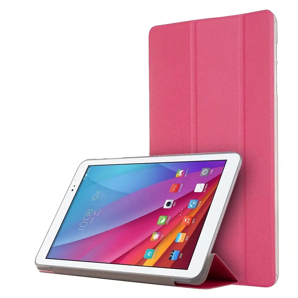 Для Huawei T1-9.6 для Honor Play Pad 2 Ультратонкий Прозрачный чехол из искусственной кожи с 3