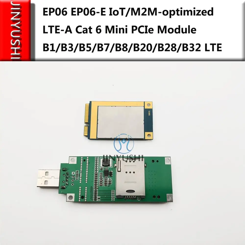 EP06 EP06-E IoT/M2M-optimized 4G LTE-A Cat 6 мини-модуль PCIe B1/B3/B5/B7/B8/B20/B28/B32 LTE Поддержка Openwrt/ Mikrotik |