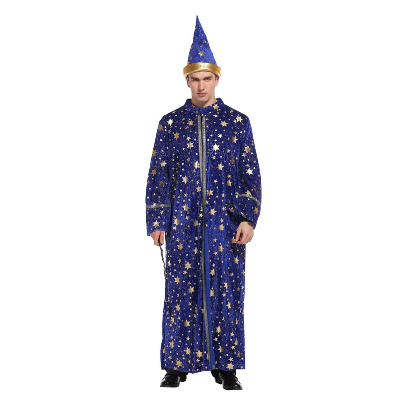 Волшебное платье для мужчин маг колдун костюм волшебника на Хэллоуин