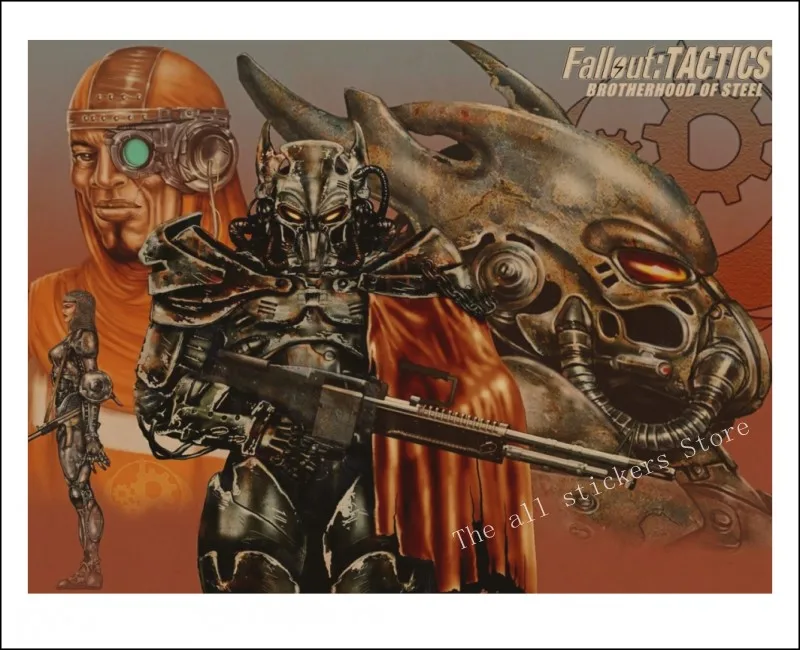Fallout: Brotherhood of steel, Fallout 76, игровой плакат Fallout 3 4, украшение для дома, игровой плакат из крафт-бумаги/9005
