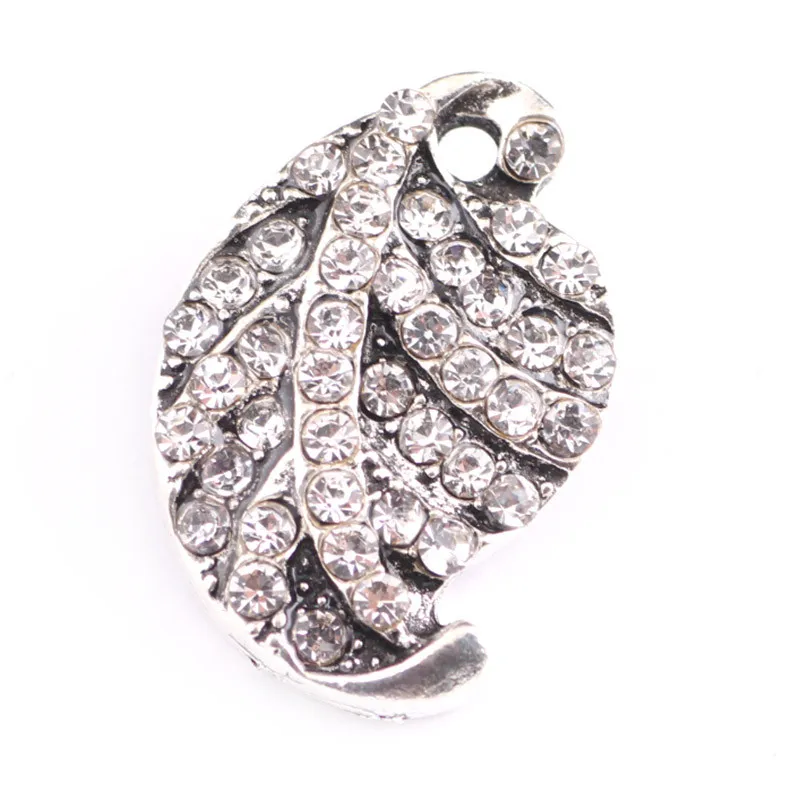 Большие листья с защелкой кнопки для 18 мм защелки браслетов подходят к защелкам