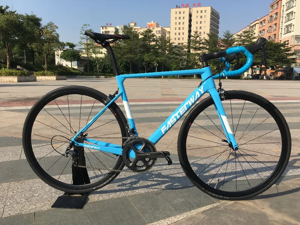 700C карбоновый дорожный велосипед 22 скорости 105 5800 Groupset TAIWAN брендовая легкая blue sky FASTERWAY классический D тормоз 49/52/54/56/58