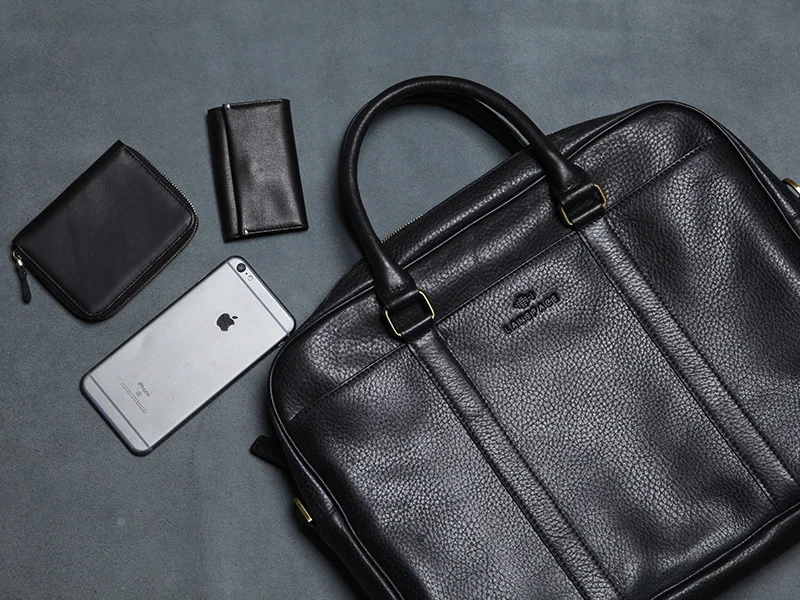 LANSPACE натуральная кожа Портфели для мужчин бренд высокого качества Мужская