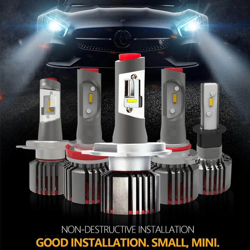 JKCOVER лампы для фар H7 40 Вт 6500 к холодный белый 8400LM led CSP чип H1 H3 H11 9005 9006 9012 H4