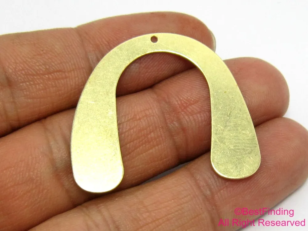 20 шт., U-образные латунные подвески для сережек, 35x31 мм