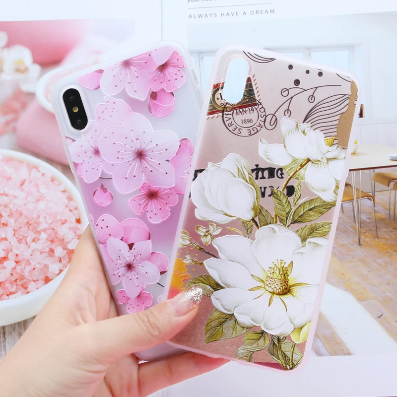 Чехол для iPhone 11 Pro Max X XR XS 7 6 6S 8 Plus 5 SE Samsung Note 10 S7 Edge S8 S9 S10 Цветочный чехол |