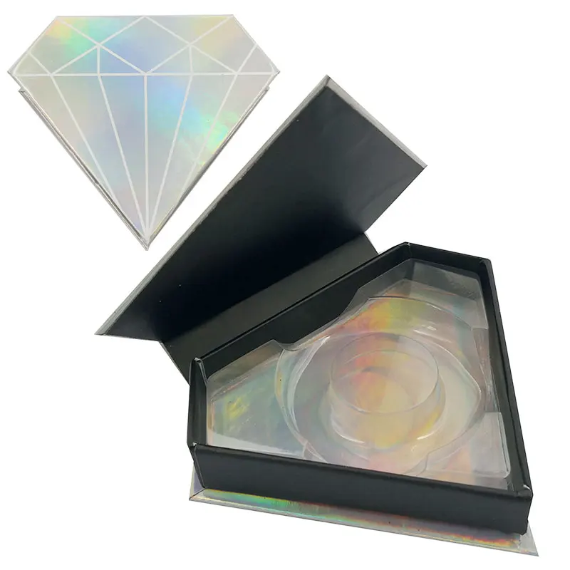 Silver color 50 шт. накладных ресниц упаковочная коробка Пользовательский логотип индивидуальные поддельные 3d накладные ресницы из норки коробка искусственный фареты полоса пустой чехол - Цвет: Silver color