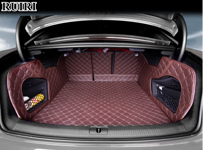 Good quality! Full set car trunk mats for Audi A5 Sportback 2017 durable cargo liner mat boot carpets for A5 2018,Free shipping