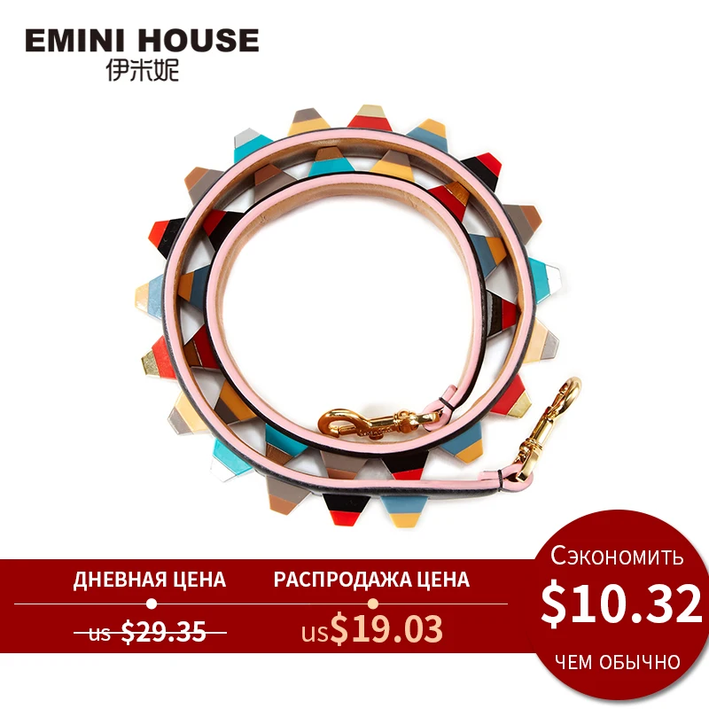 EMINI HOUSE натуральная кожа плечевой ремень красочные акриловые женские сумки ремень 89 см* 4 см