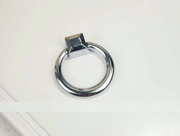 Современные европейские серебряные кольца Ручка Свет Круг маленький ящик ручка