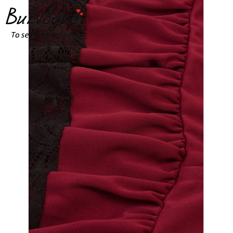 

Burvogue Women Vintage Steampunk Victorian Gothic Lace Skirt Ruffle Asymmetrical Skirt Sexy Party Irregular High Waist Skirts