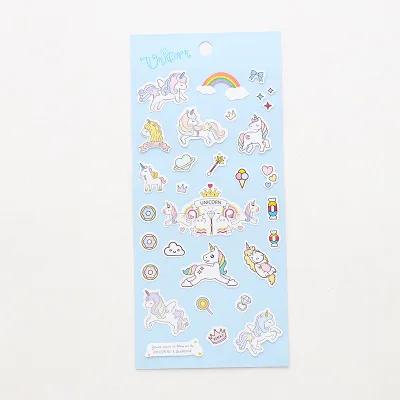 Stickers Милая Рождественская наклейка Kawaii Канцелярские Товары девушка сердце Единорог наклейка s украшение школьные канцелярские принадлежности наклейка s этикетки для печати - Цвет: Stickers