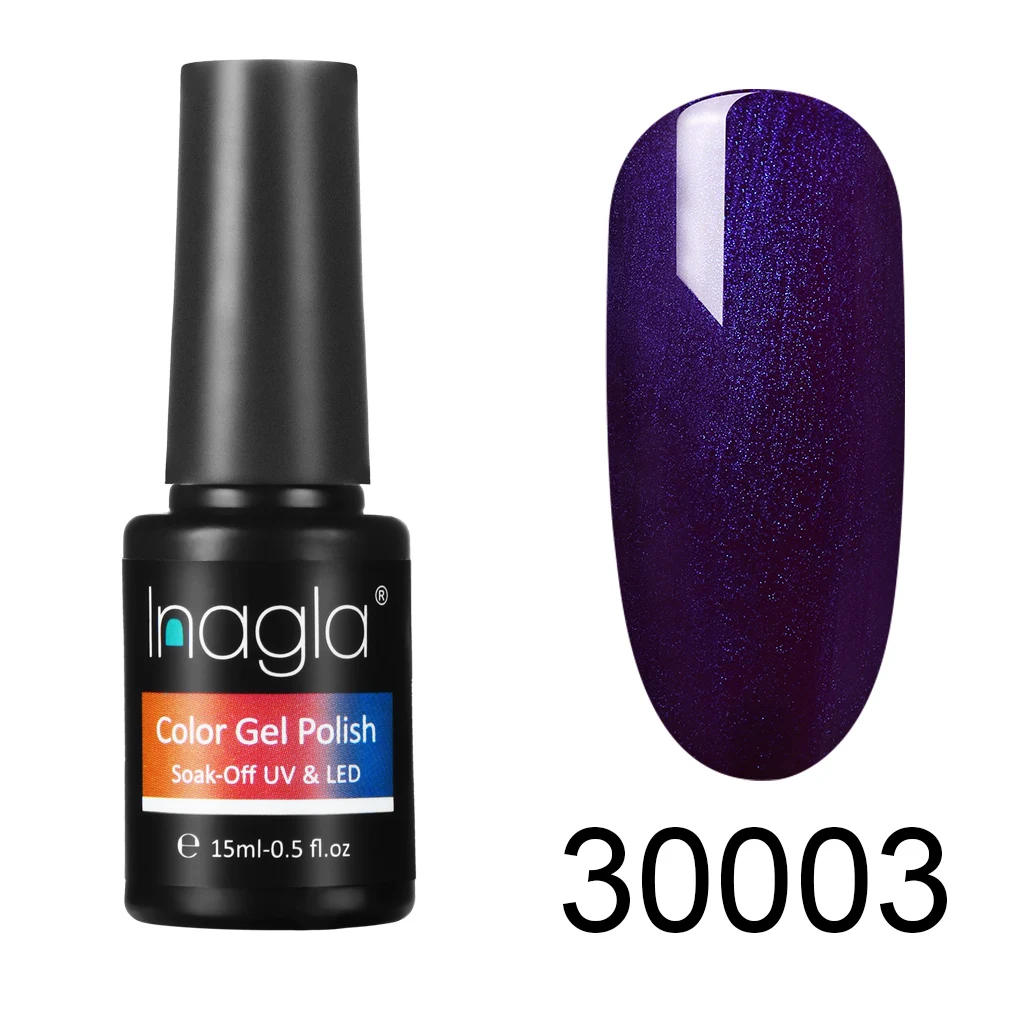 Inagla 15 мл длинный крышкой гель лак для ногтей Гелевый Nail Art Советы Дизайн 42 Цвета