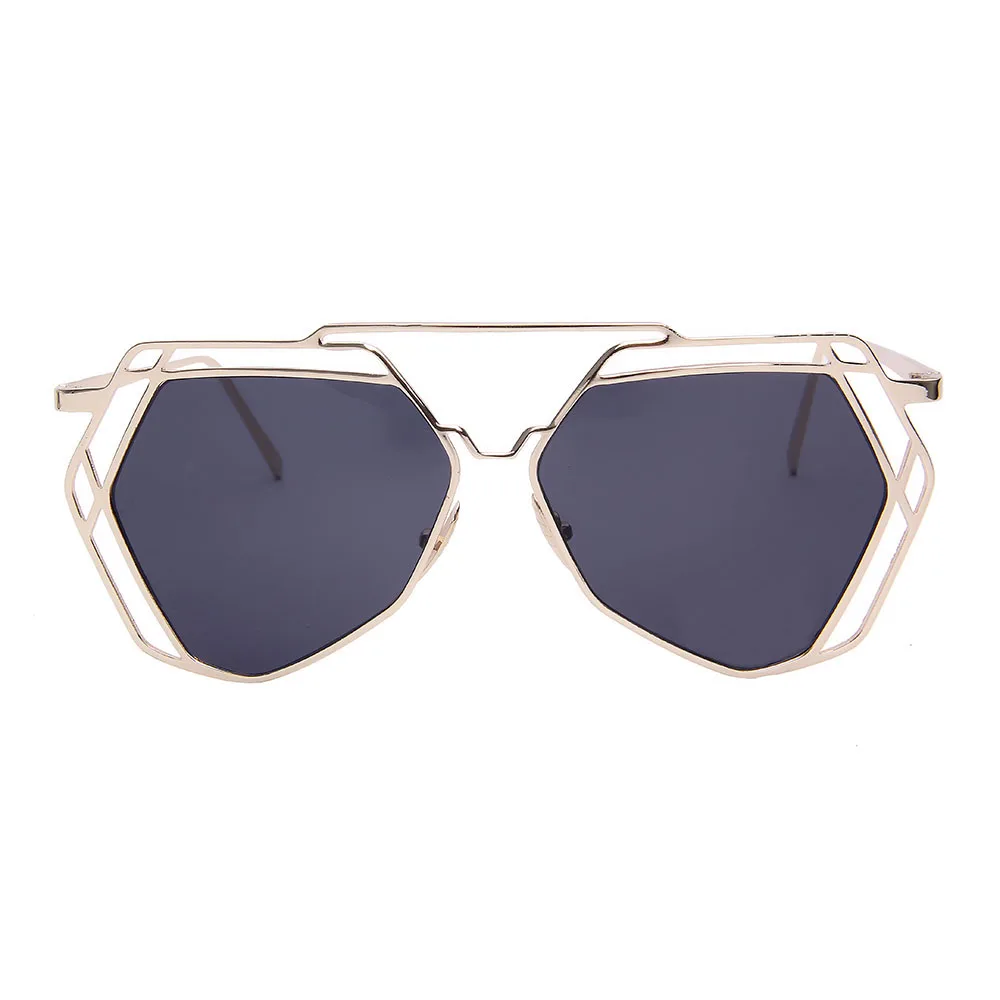 Женские многоугольные очки из металлического сплава с защитой UV400|fashion eyewear|eyewear