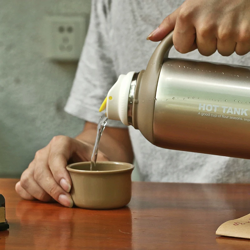 Один новый 304 л кофейник из нержавеющей стали термочайник изолированная