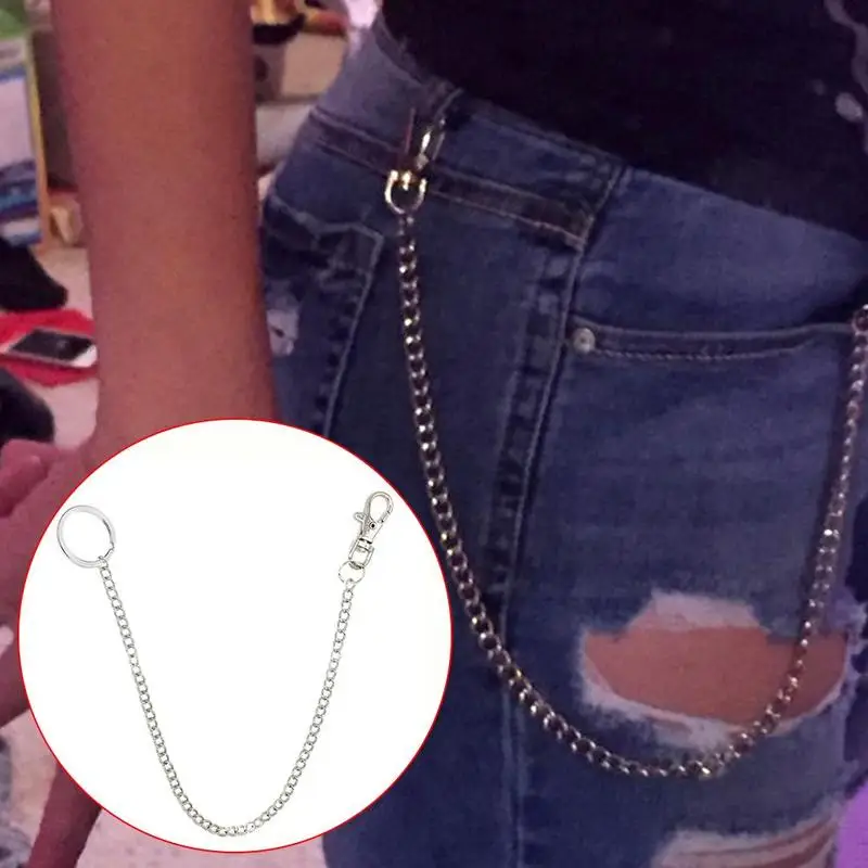 Новинка 2019 серебряная металлическая цепь крючок в стиле рок панк ремень для брюк