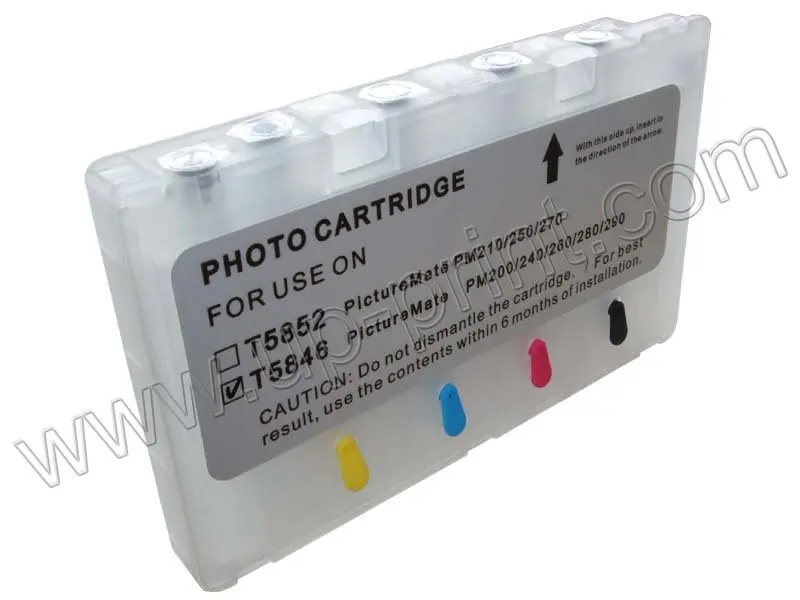 5pcs T5846 refillable ink inkjet cartridge for Epson PictureMate PM200 PM240 PM260 PM280 PM290 with chip free shipping | Компьютеры и