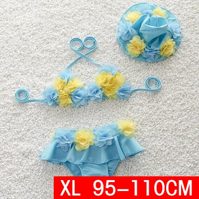 blue swimwear XL Купальник для девочек на купальники детские Обувь для девочек Дети Детские Купальники для малышек Танкини бикини купальный костюм ванный комплект для маленьких девочек Купальники - Цвет: blue swimwear XL