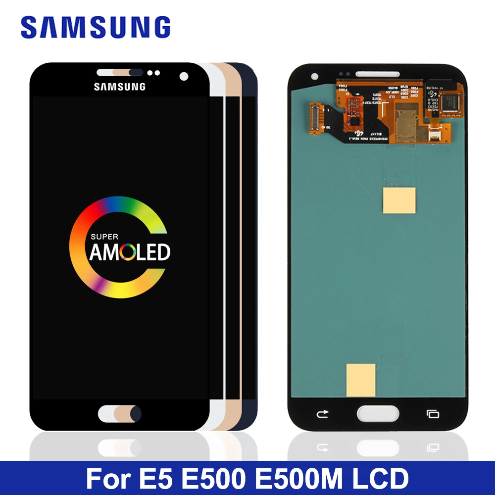 5,0 ''Супер AMOLED lcd Замена для samsung Glaxy E5 E500 E500F E500H E500M lcd экран сенсорный дисплей с дигитайзером в сборе