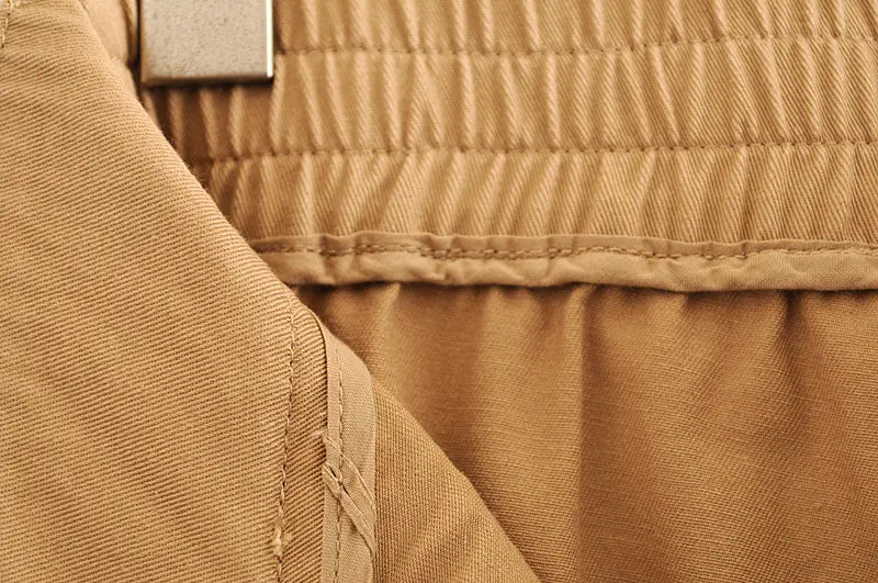 Увядшие брюки карго для женщин с цепочкой high street хаки Твердые pantalones mujer pantalon femme шаровары брюки для женщин