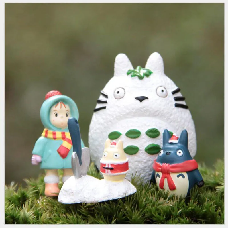My neighter Totoro Классическая зимняя сцена Mianao Xiaomei Snow Dragon Cat Jicha DIY микро Ландшафтный
