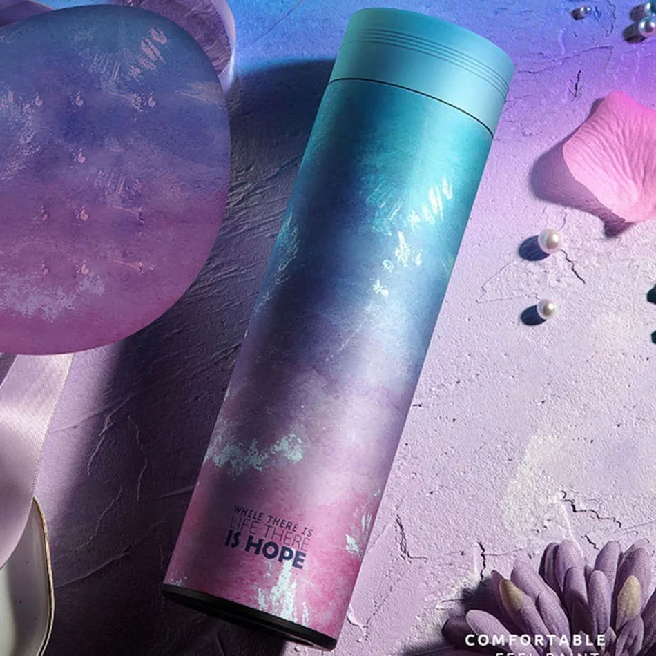 Фиолетовый Вселенная вакуумные колбы из нержавеющей стали новый дизайн термос