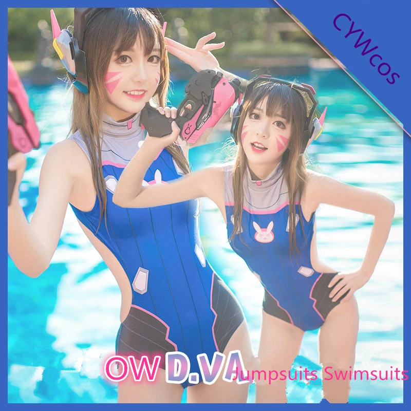OW DVA купальники для косплея летний купальник D.va Sukumizu костюмы бикини женские