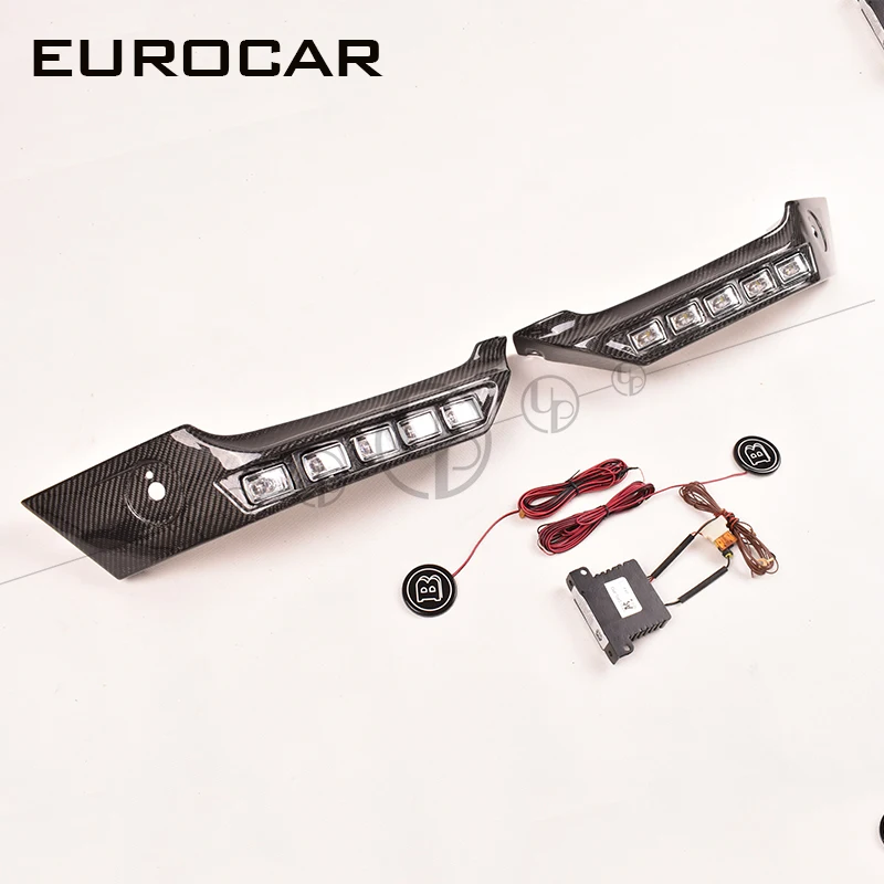 G CLASS W463 передний угловой губа для G63 G65 нижний СВЕТОДИОДНЫЙ w463 сплиттер углеродный