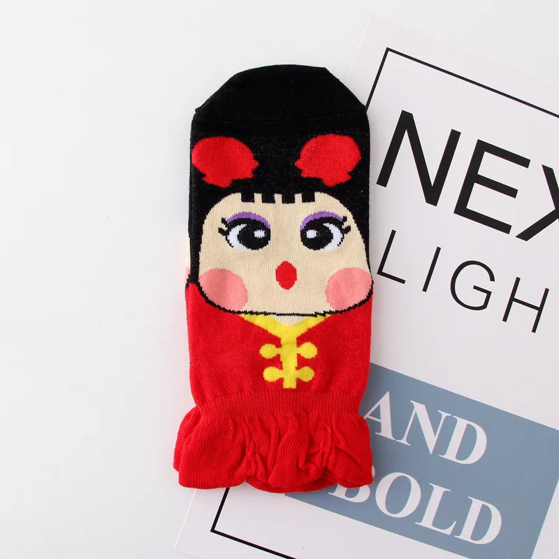 Летние женские носки для девочек с милым мультяшным рисунком милые корейские