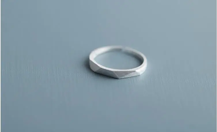 Bijoux модное Настоящее 925 пробы Серебряное геометрическое кольцо для женщин Boho регулируемое S925 античное кольцо Anillos joyas de plata