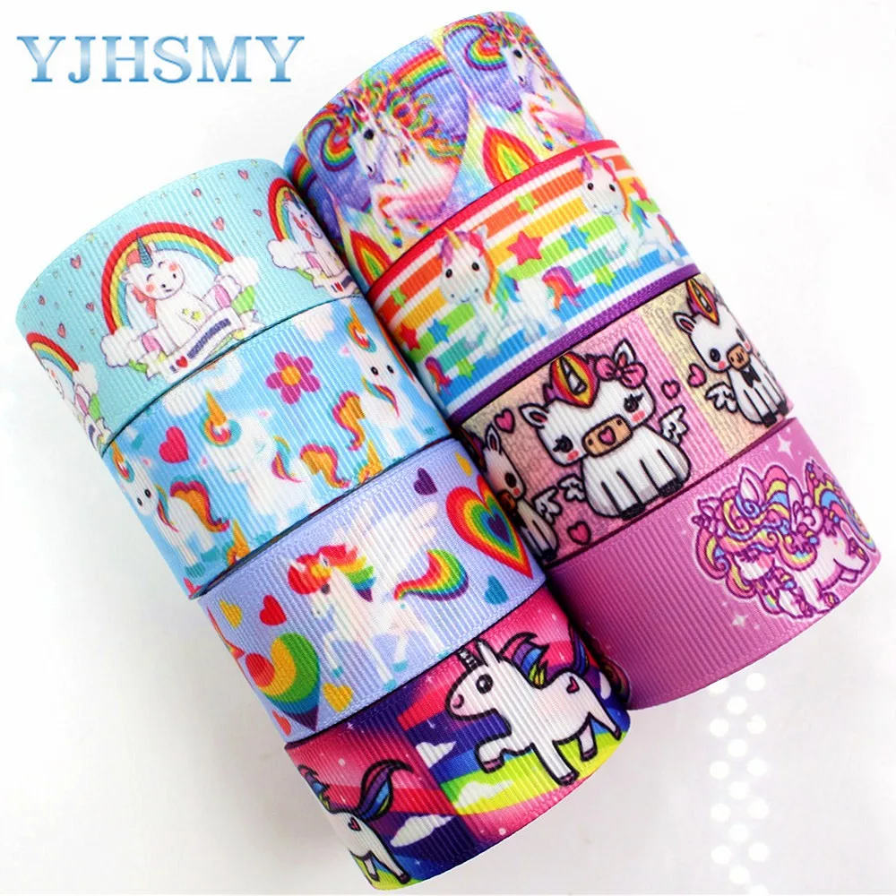 YJHSMY H 17522 864 10 ярдов 25 мм мультфильм термопечать grosgrain Свадьба DIY аксессуары