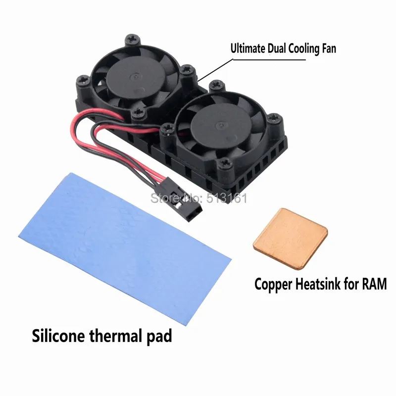 20 шт. Gdstime Ultimate Raspberry Dual Fan Heatsink Cooler Double Cooling для Pi 3/2/NESPI Case | Компьютеры и офис