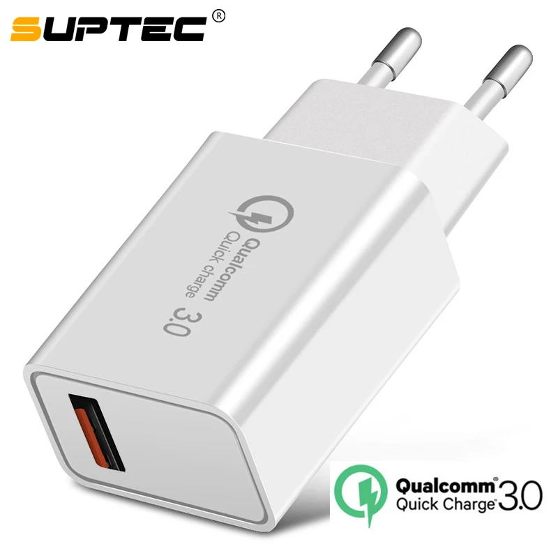SUPTEC 18 Вт USB быстрая зарядка 3 0 5 в А для Iphone 7 8 Plus X QC зарядное устройство телефона