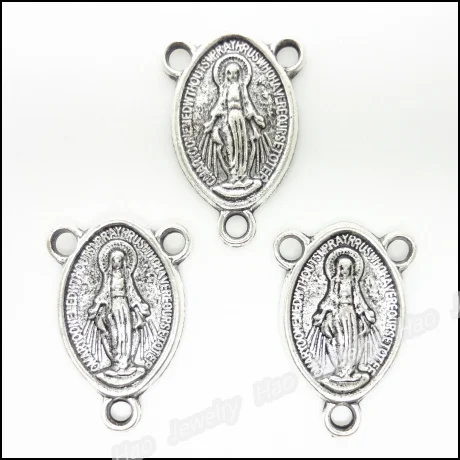 100 шт винтажные амулеты Девы Марии и религиозная Подвеска из тибетского