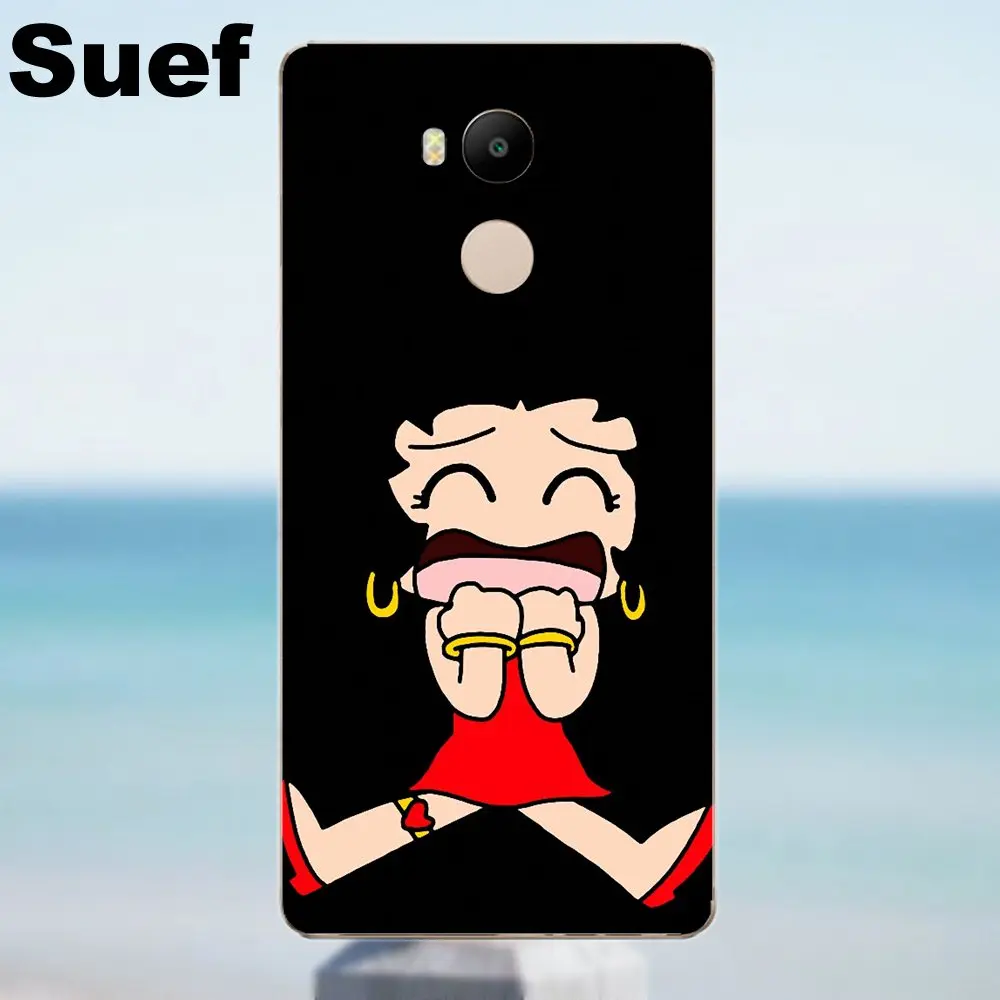 Для Xiaomi Redmi 4 Suef из мягкого ТПУ для кожи 3 3S Pro Mi3 Mi4 Mi4i Mi4C Mi5 Mi5S Mi Max Note 2 Betty Boop Style |