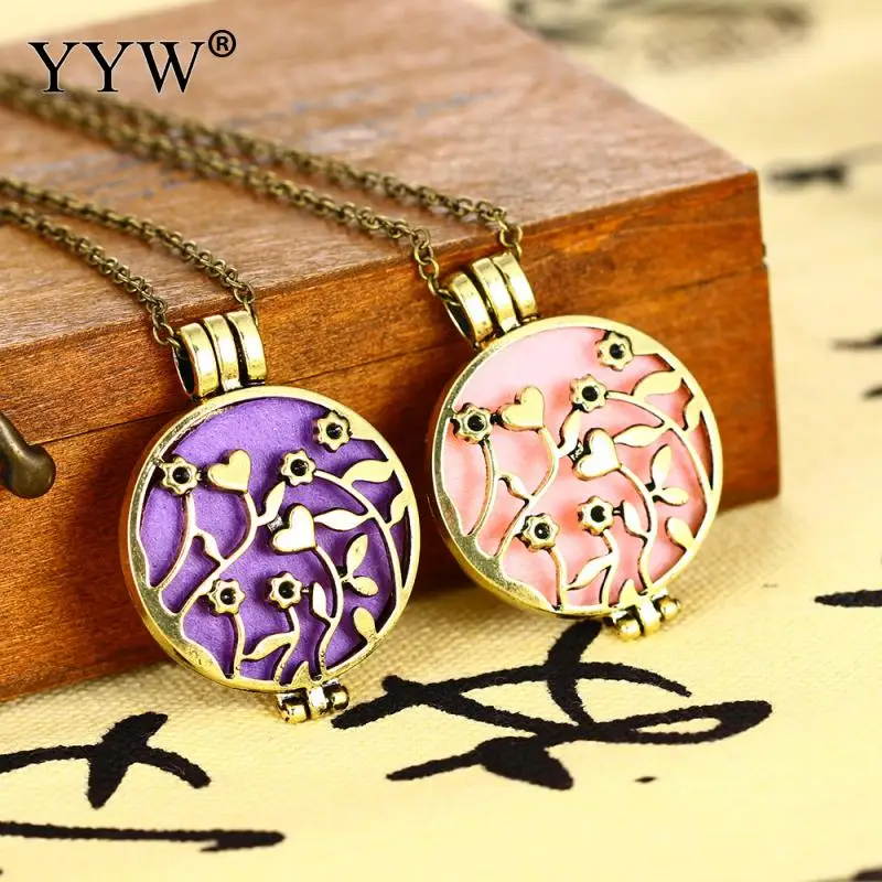 Шарм в античном стиле духи ожерелье медальон с ароматом кулон маслом для женщин