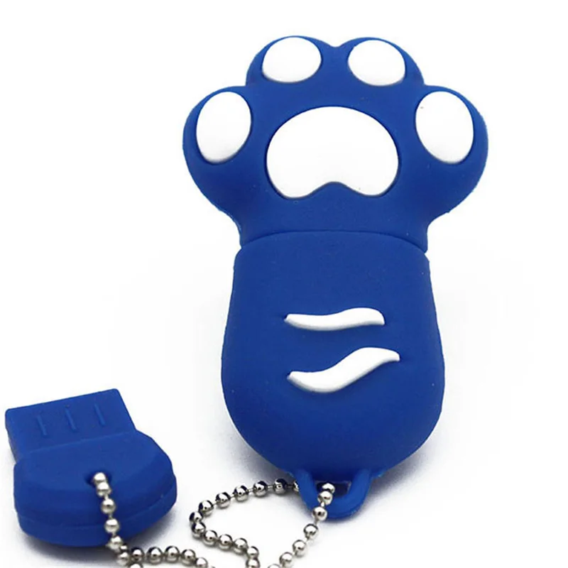Blue JASTER модная флеш-карта с когтями кота из мультфильма usb карта памяти 32 ГБ/16 ГБ/8 ГБ/4 ГБ usb 2,0 карта памяти модная память - Цвет: Blue
