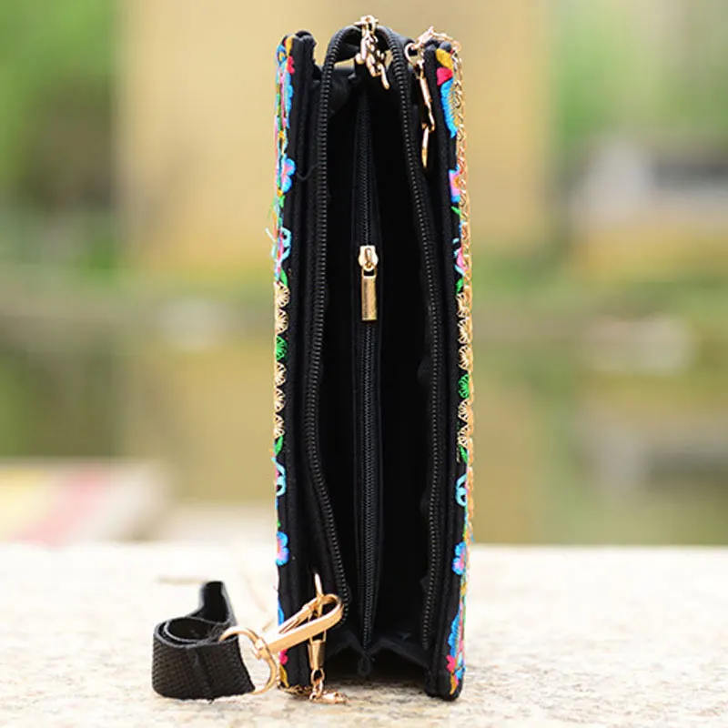 Модная женская сумка через плечо с вышивкой в национальном стиле дамская Дамский