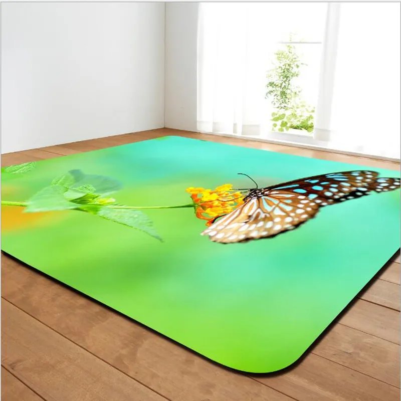 3D ковер с рисунком бабочки большой для дома гостиной спальни кабинета мягкие