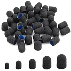 Черные пластиковые шлифовальные колпачки 5 шт., профессиональный инструмент для ухода за ногами и педикюра с рукояткой, аксессуары для полировки ног, инструменты для кутикулы