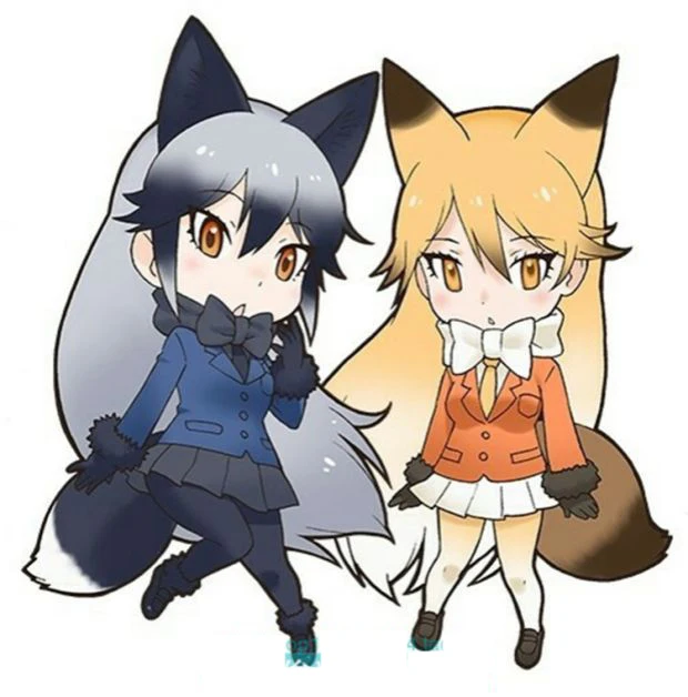 Аниме! Kemono Friends, Серебряная лиса, песец, прекрасная униформа, костюм для косплея, костюм на Хэллоуин, пасхальный наряд, на заказ