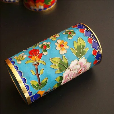 Китайский стиль особенности Пекин cloisonne держатель ручки медная шина Золотой провод держатель ручки
