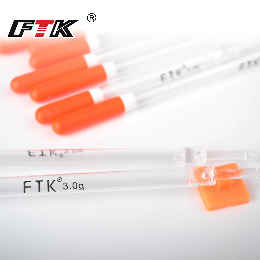 ФТК 10 шт./лот нейлон Пластик поплавок 1,0g/1,25g/1,5g/2,0g/2,5g/3,0g с украшением в виде кристаллов Пластик Рыболовные Поплавки трубки Набор рыболовные снасти