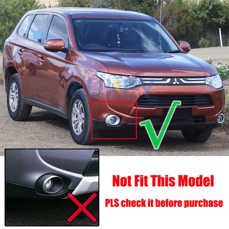 Хромированный передний и задний противотуманный светильник для Mitsubishi Outlander 2013 2014