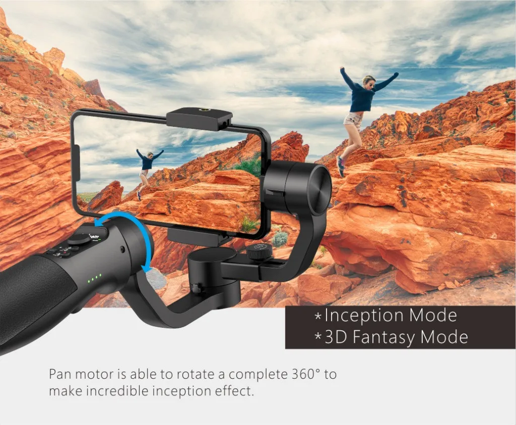 Vimble 2 стабилизатор 3-осевой портативный смартфон Gimbal с 183 мм телескопическая стойка Штатив для iPhone Gopro экшн Камера