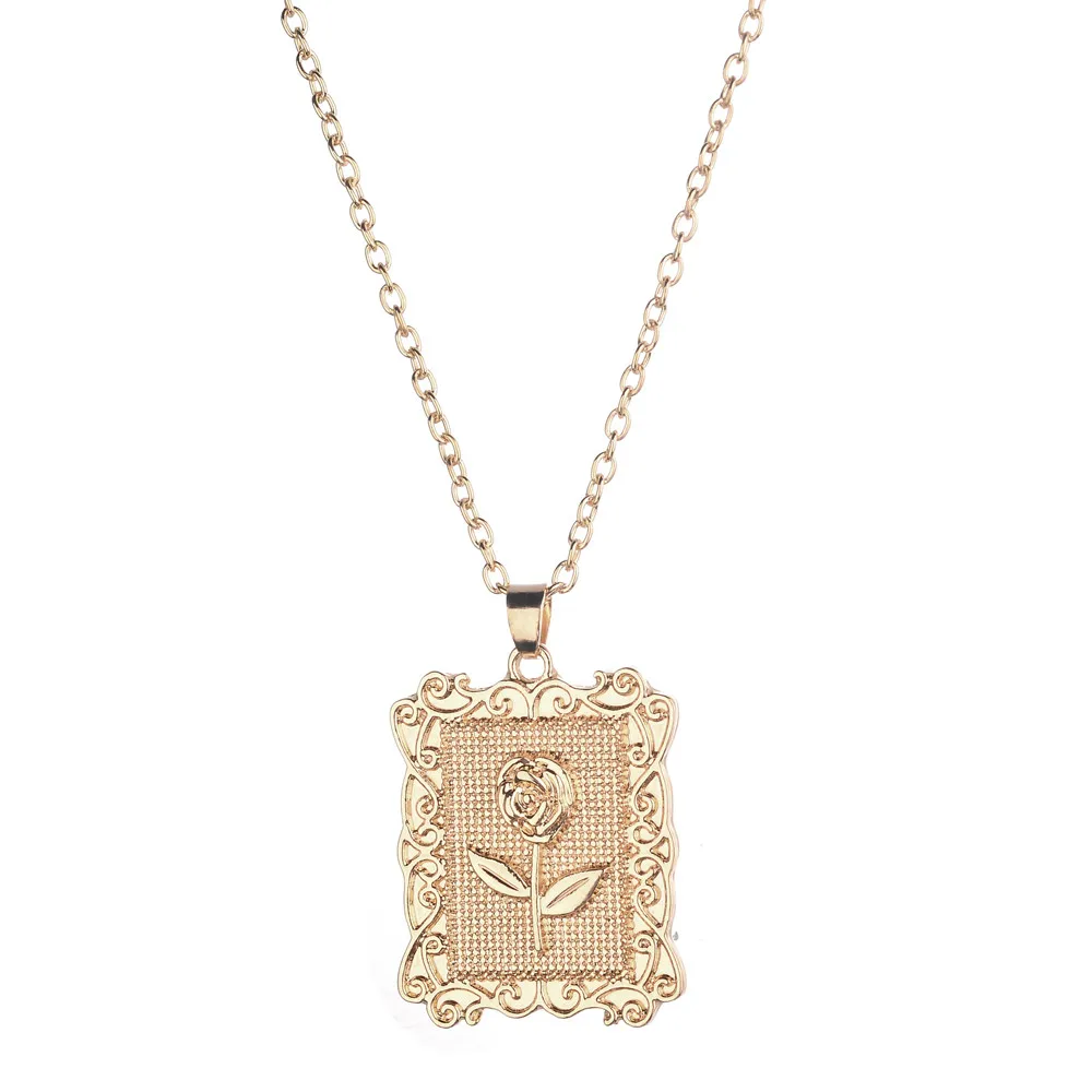 Bijoux ромашка золотой цвет цветок медальон яркие ожерелья для женщин ретро
